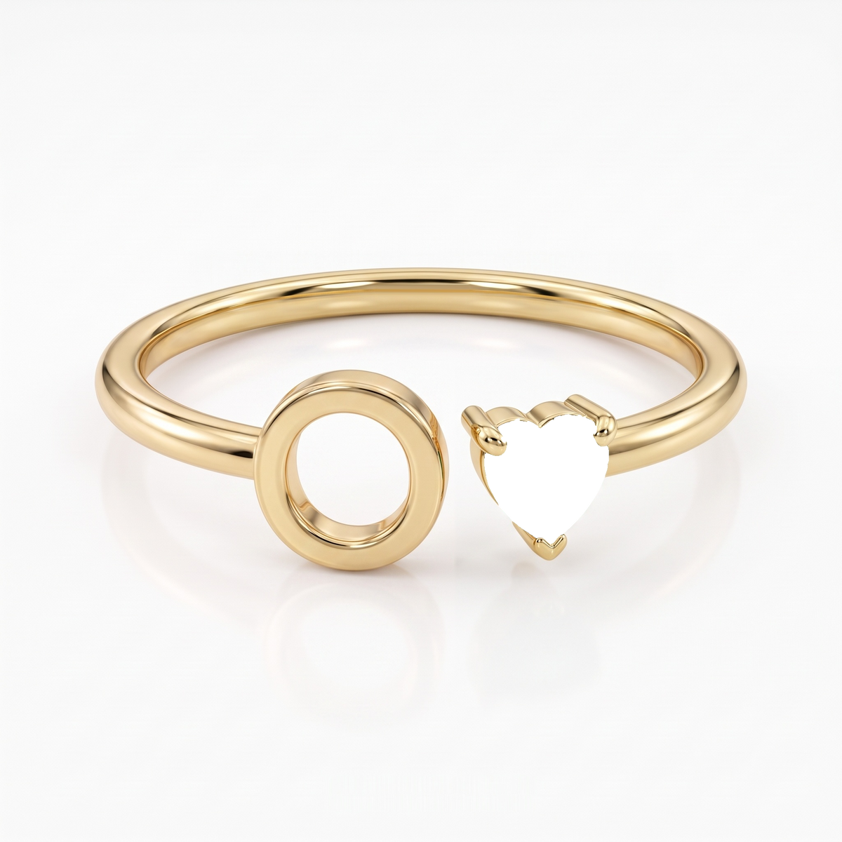 Adjustable Initial Birthstone Ring "Iris"