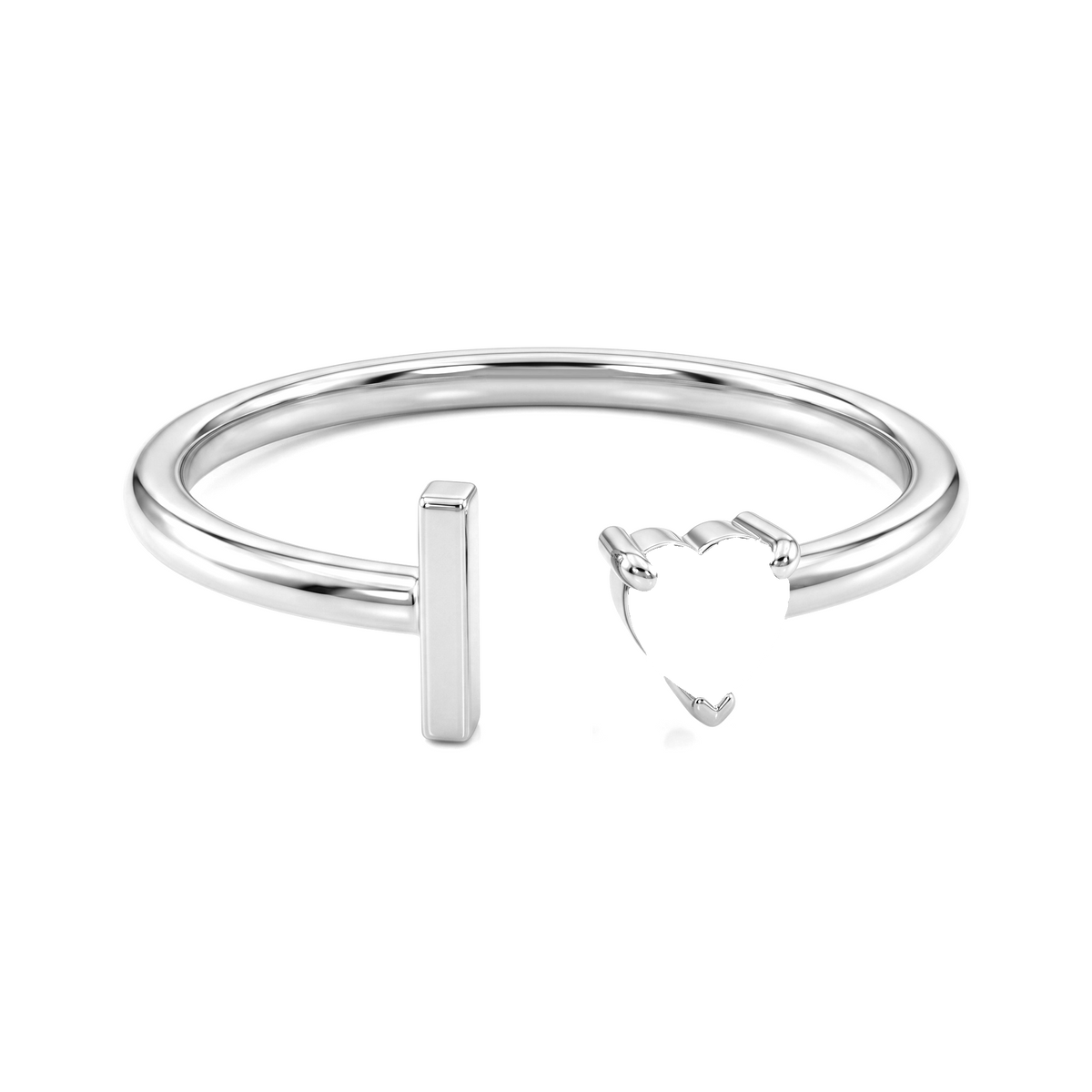 Adjustable Initial Birthstone Ring "Iris"