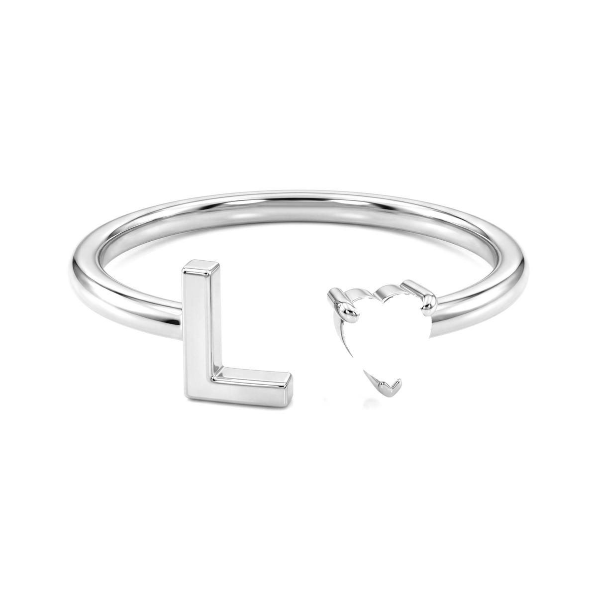 Adjustable Initial Birthstone Ring "Iris"