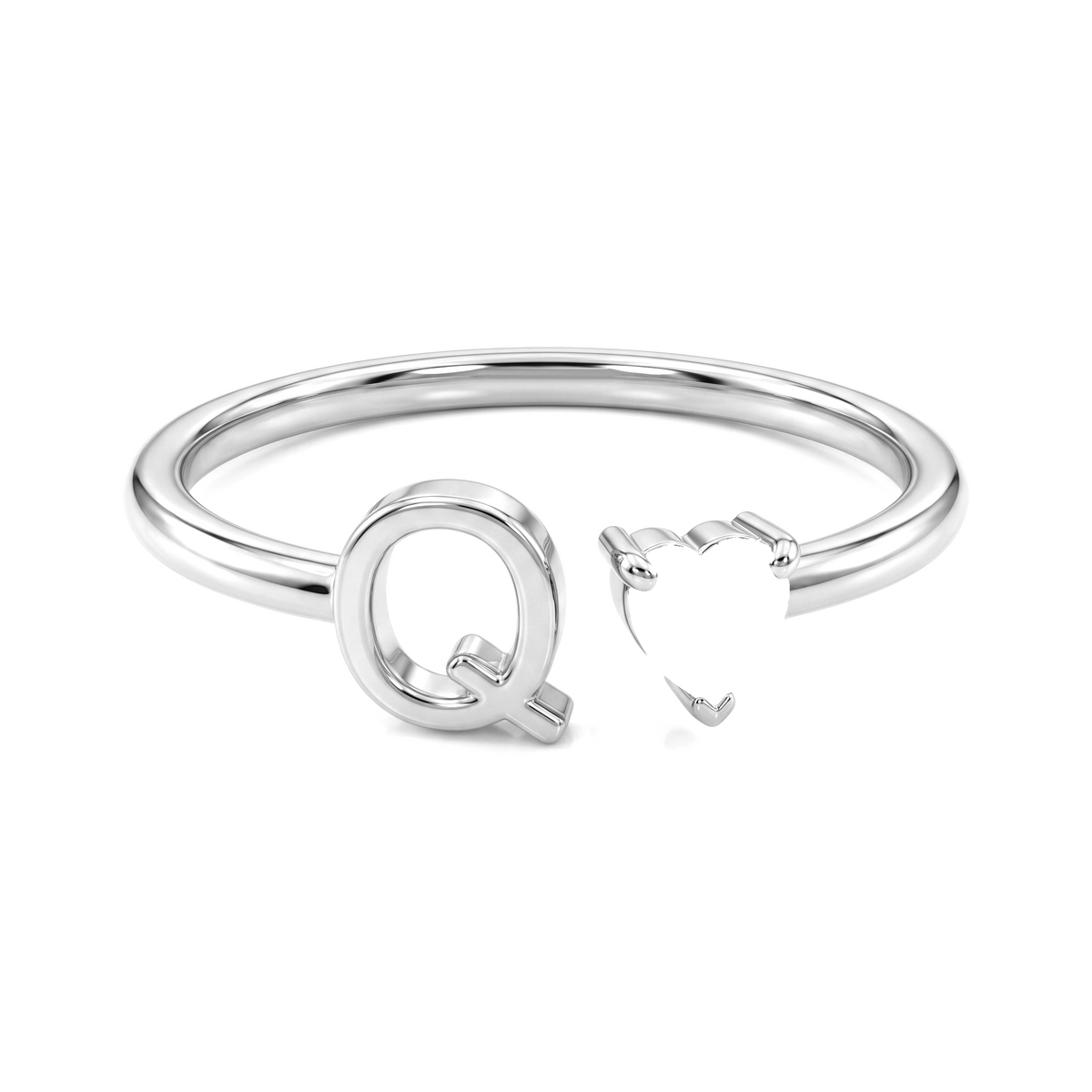 Adjustable Initial Birthstone Ring "Iris"